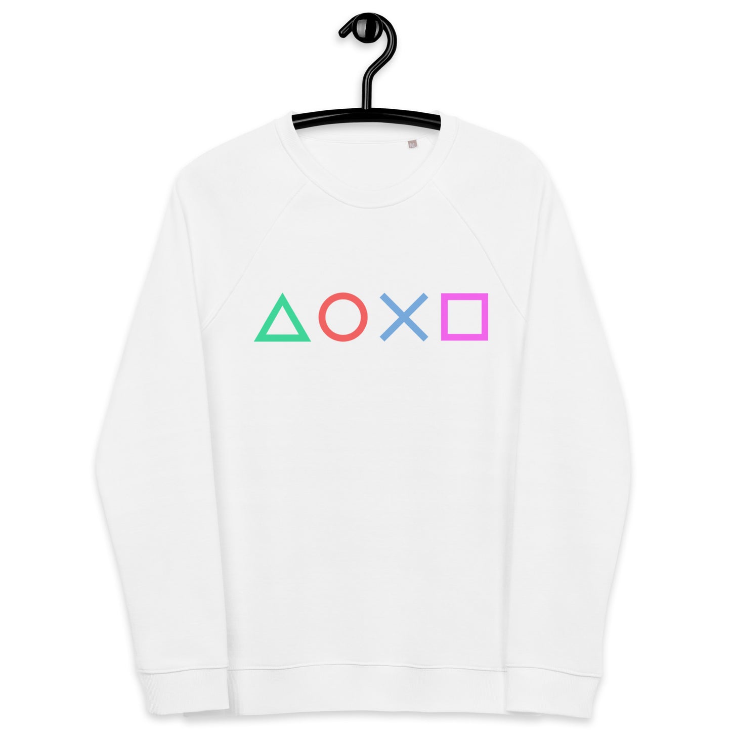 Unisex organic raglan sweatshirt